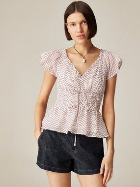 J.Crew NEW Flowy Floral Blouse Large